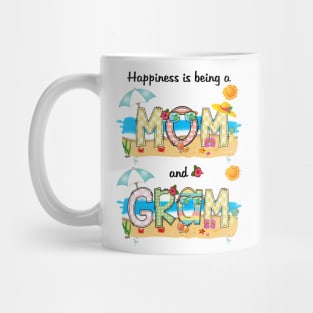 Happiness Is Being A Mom And Gram Summer Beach Happy Mother's Mug